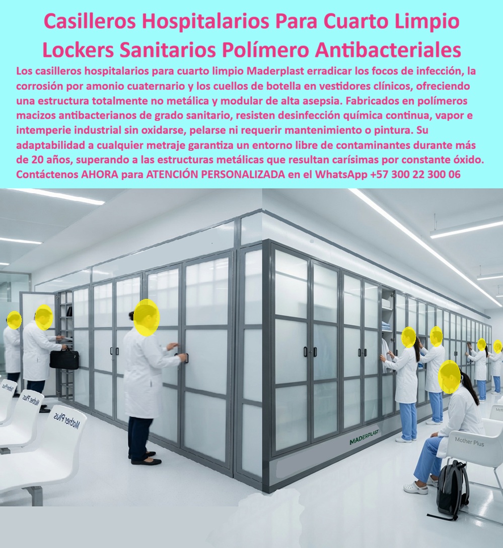 Lockers Hospitalarios Casilleros Clínicas Sala Cirugía Laboratorios Maderplast Casillero Modular Multiuso Batas Calzado Bolsos Compartimentos Lockers Clínicos Resistentes A Desinfectantes Lockers Hospitalarios Sin Corrosión Ni Óxido FDA