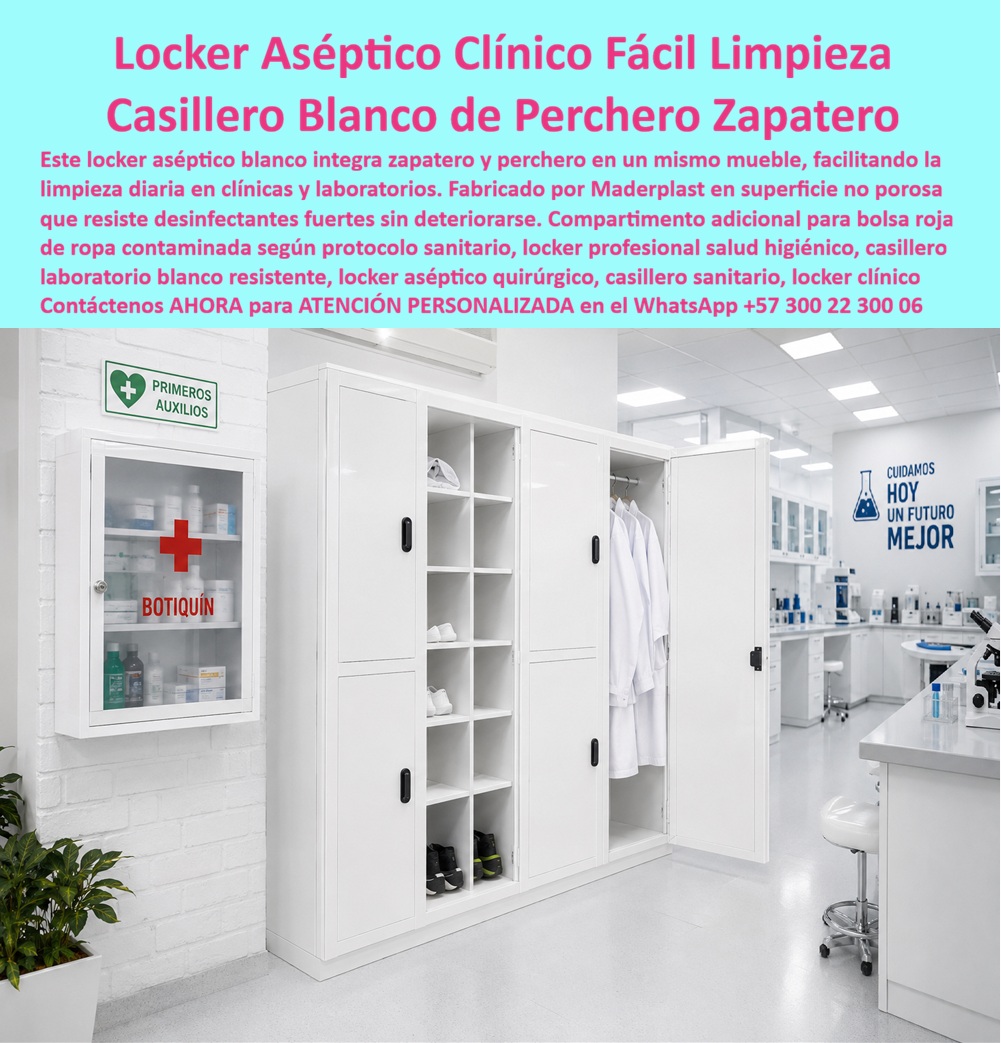 Lockers Hospitalarios Casilleros Clínicas Sala Cirugía Laboratorios Maderplast Lockers Asépticos Clínicas Casillero Profesional Salud Ropa Contaminada Bolsa Roja Lockers Áreas Sanitarias Lockers Que Facilitan La Limpieza Diaria Lockers