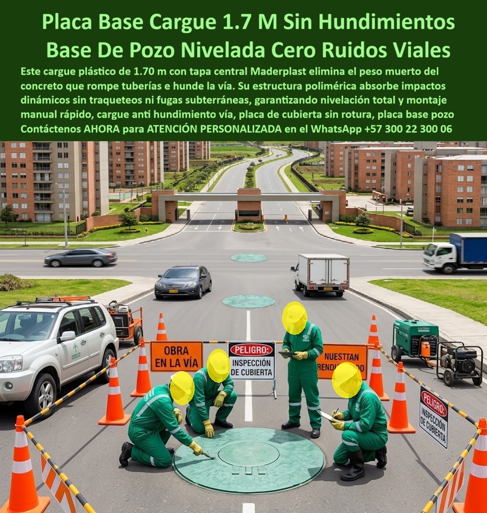 Cargue plástico 1.70 m no hunde la vía Tapa y placa base de 1.7 m Maderplast - Cargue Plástico Facilita Montaje Y Reduce Maquinaria, Placa Base 1.7 Metros Solución Definitiva Fugas Subterráneas, Placa Base Plástica Reemplaza Cargue Titán Concreto Cargue plástico 1.70 m no hunde la vía Tapa y placa base de 1.7 m Maderplast Cargue Plástico Facilita Montaje Y Reduce Maquinaria Placa Base 1.7 Metros Solución Definitiva Fugas Subterráneas Placa Base Plástica Reemplaza Cargue Titán Concreto