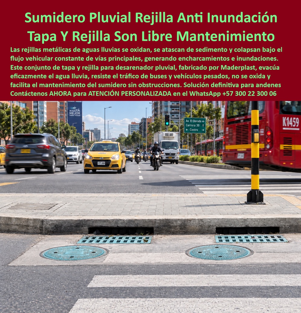 Conjunto Tapa Rejilla Aguas Lluvias Tapa Cámara Con Rejilla Maderplast - Desarenador Pluvial Con Tapa Para Mantenimiento, Sumidero desarenador plástico anti inundación, Tapa pozo y rejilla lateral libre mantenimiento, Tapa y rejilla aguas lluvias Conjunto Tapa Rejilla Aguas Lluvias Tapa Cámara Con Rejilla Maderplast Desarenador Pluvial Con Tapa Para Mantenimiento Sumidero desarenador plástico anti inundación Tapa pozo y rejilla lateral libre mantenimiento Tapa y rejilla aguas lluvias