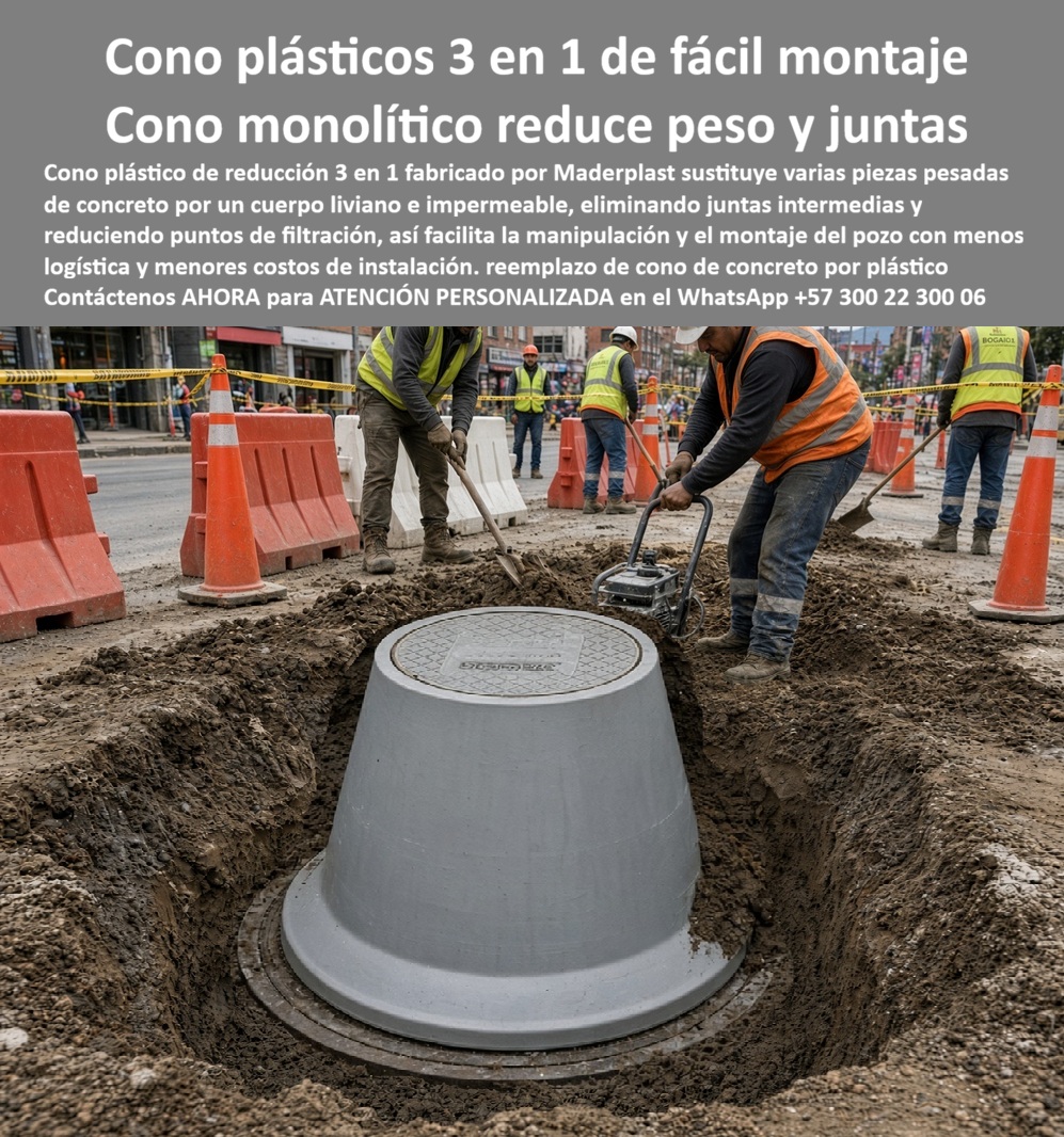 Cono De Reducción Con Cuello pozo plástico Cono Con tapa pozo Maderplast - Como Manhole Estanco Sin Fugas Ni Corrosión De Concreto, Manhole 3 en 1 liviano instalación rápida, Cono Plástico Con Tapa Para Pozo De Inspección, Cono monolítico Cono PP Cono De Reducción Con Cuello pozo plástico Cono Con tapa pozo Maderplast Como Manhole Estanco Sin Fugas Ni Corrosión De Concreto Manhole 3 en 1 liviano instalación rápida Cono Plástico Con Tapa Para Pozo De Inspección Cono monolítico Cono PP