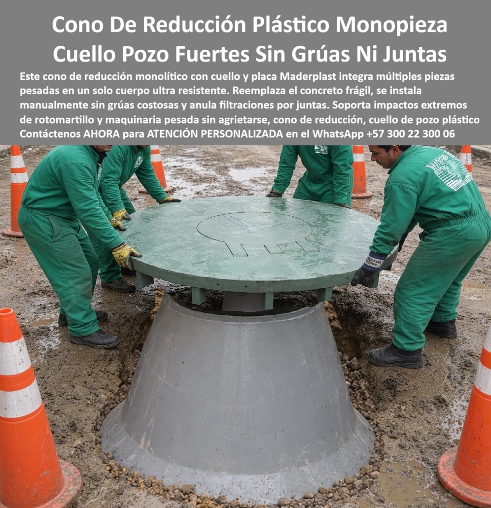 Cono De Reducción Con Cuello pozo plástico Cono Con tapa pozo Maderplast - Cono Alcantarillado Monolítico Relleno Sin Uniones, Cono De Alcantarillado Fácil Rápido Y Seguro, Tapa y cono alcantarilla una sola pieza, Cono Monopieza Reducción Cono PP Cono De Reducción Con Cuello pozo plástico Cono Con tapa pozo Maderplast Cono Alcantarillado Monolítico Relleno Sin Uniones Cono De Alcantarillado Fácil Rápido Y Seguro Tapa y cono alcantarilla una sola pieza Cono Monopieza Reducción Cono PP