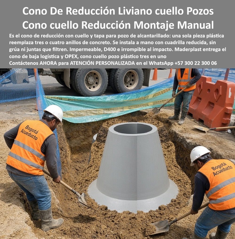Cono De Reducción Con Cuello pozo plástico Cono Con tapa pozo Maderplast - Cono De Reducción Liviano Para Montaje Manual, Cono Reducción Alcantarillado Fácil Manejo Cuadrilla Reducida, Cono de reducción con tapa rapida instalacion D400, Cono Tapa Cono De Reducción Con Cuello pozo plástico Cono Con tapa pozo Maderplast Cono De Reducción Liviano Para Montaje Manual Cono Reducción Alcantarillado Fácil Manejo Cuadrilla Reducida Cono de reducción con tapa rapida instalacion D400 Cono Tapa