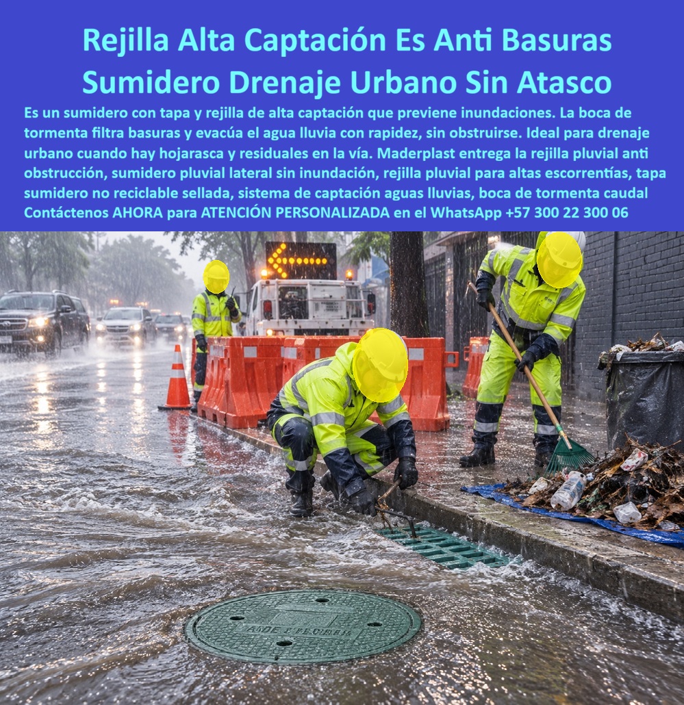 Sumidero Tapa Rejilla Previene Inundaciones Rejilla Alta Captación Maderplast - Rejilla Boca De Tormenta Filtra Basuras Drenaje Eficaz, Sumidero De Aguas Lluvias Para Drenaje Urbano, Rejilla Pluvial Anti Obstrucción Rápida Evacuación Agua lluivia Sumidero Tapa Rejilla Previene Inundaciones Rejilla Alta Captación Maderplast Rejilla Boca De Tormenta Filtra Basuras Drenaje Eficaz Sumidero De Aguas Lluvias Para Drenaje Urbano Rejilla Pluvial Anti Obstrucción Rápida Evacuación Agua lluivia