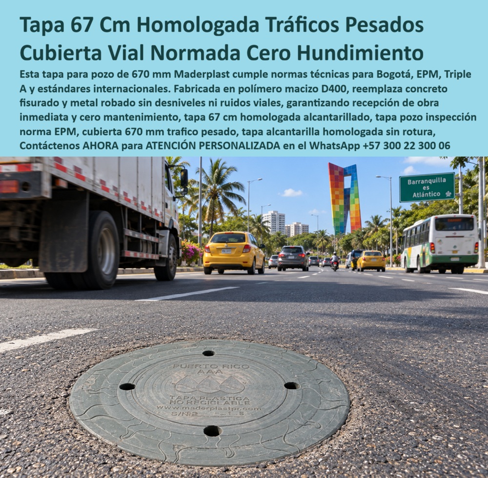 Tapa 67 Cm Tráfico Urbano Resistente Robo Rotura Tapa Sumidero Maderplast - Tapa 670 mm reemplazo metálica robada, Tapa pozo de inspeccion 67 cm sin caida ni hundimiento, Reemplazo tapa concreto partida 670 mm, Tapa Alto Tráfico Silenciosa Ideal Tapa 67 Cm Tráfico Urbano Resistente Robo Rotura Tapa Sumidero Maderplast Tapa 670 mm reemplazo metálica robada Tapa pozo de inspeccion 67 cm sin caida ni hundimiento Reemplazo tapa concreto partida 670 mm Tapa Alto Tráfico Silenciosa Ideal