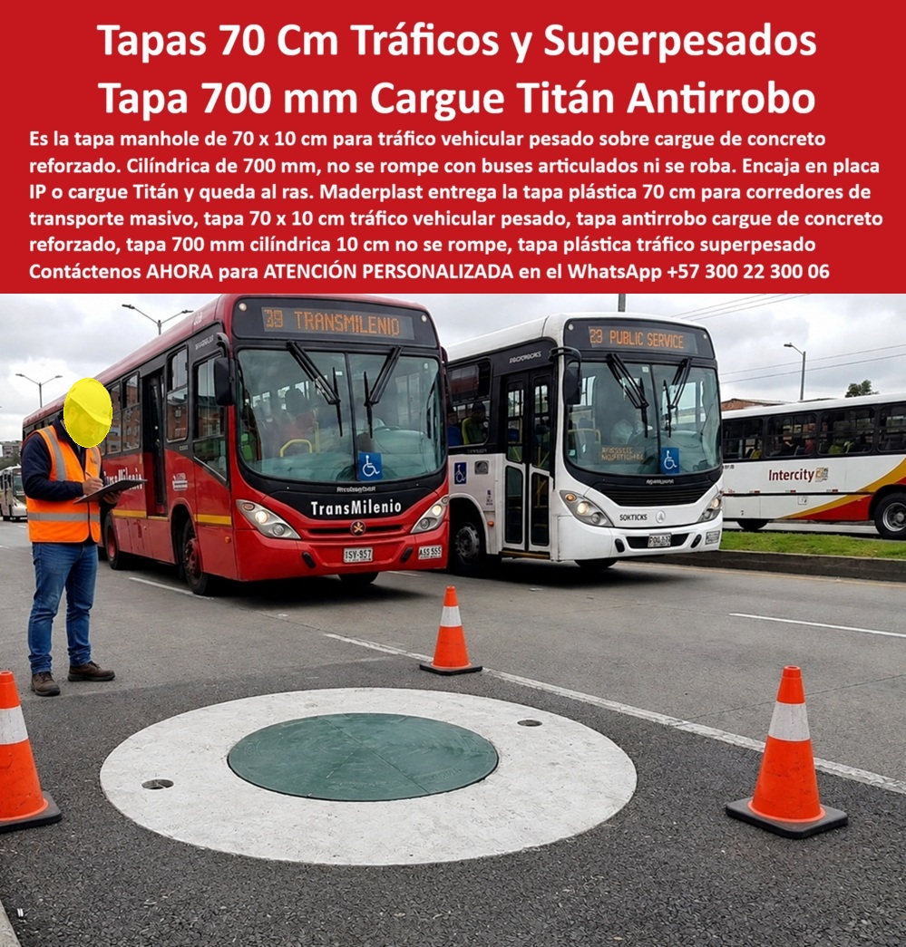 Tapa 70 X 10 Cm Tráfico Vehicular Pesado Tapa manhole 70 cm Maderplast - Tapa Antirrobo Cargue De Concreto Reforzado, Tapa 700 mm cilíndrica 10 cm no se rompe, Tapa Plástica Para Cargue De Concreto IP, Tapa 70 cm cargue Titán tráfico superpesado, Tapa 70 X 10 Cm Tráfico Vehicular Pesado Tapa manhole 70 cm Maderplast Tapa Antirrobo Cargue De Concreto Reforzado Tapa 700 mm cilíndrica 10 cm no se rompe Tapa Plástica Para Cargue De Concreto IP Tapa 70 cm cargue Titán tráfico superpesado