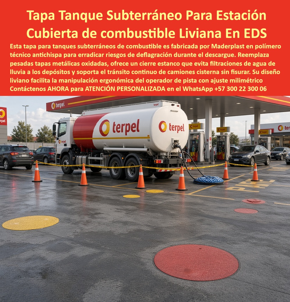 Tapa Tanque Subterráneo Estación Servicio Tapa Tanque EDS Maderplast - Tapa estanca boca de llenado de gasolina sin fugas, Tapa PP estación no chispa ni pesa, Tapa De PP Liviana Reemplazar Cubiertas Metálicas, Cubierta antichispa para tanque Tapa Tapa Tanque Subterráneo Estación Servicio Tapa Tanque EDS Maderplast Tapa estanca boca de llenado de gasolina sin fugas Tapa PP estación no chispa ni pesa Tapa De PP Liviana Reemplazar Cubiertas Metálicas Cubierta antichispa para tanque Tapa