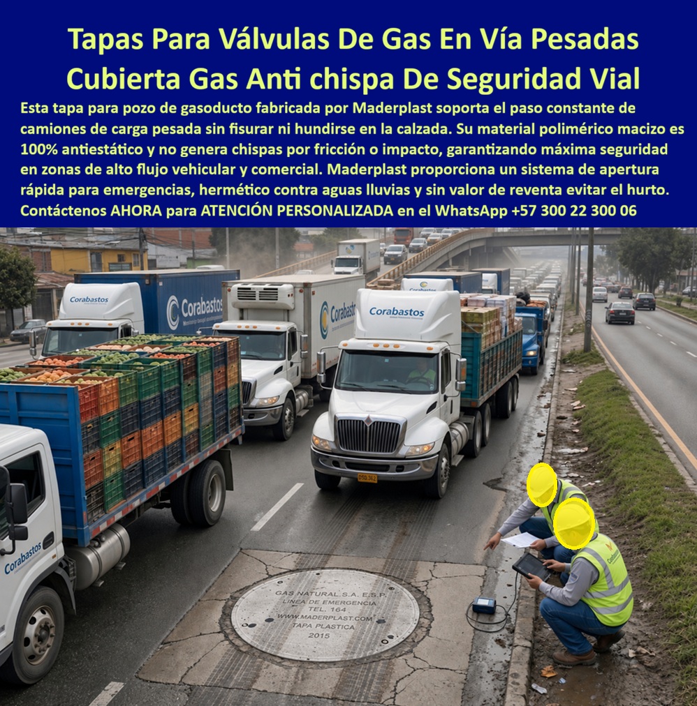 Tapa válvulas gas emergencia Tapa de seguridad gasoductos Maderplast - Tapa Operación Válvula Gas Apertura Rápida, Tapa registro gasoducto seguridad y emergencia, Tapa registro gas natural antirrobo segura, Tapa pozo de gasoducto antichispa Gas A Tapa válvulas gas emergencia Tapa de seguridad gasoductos Maderplast Tapa Operación Válvula Gas Apertura Rápida Tapa registro gasoducto seguridad y emergencia Tapa registro gas natural antirrobo segura Tapa pozo de gasoducto antichispa Gas A