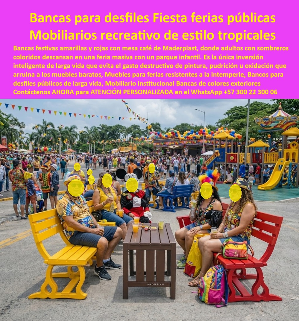 Bancos desfiles públicos Muebles ferias estilo tropical festivaleros Maderplast - Bancos rojos y amarillos desfile sin repintar firmes, Mobiliario recreativo vacacional protección climática total, Bancas De Colores Conciertos Y Desfiles Callejero Bancos desfiles públicos Muebles ferias estilo tropical festivaleros Maderplast Bancos rojos y amarillos desfile sin repintar firmes Mobiliario recreativo vacacional protección climática total Bancas De Colores Conciertos Y Desfiles Callejero