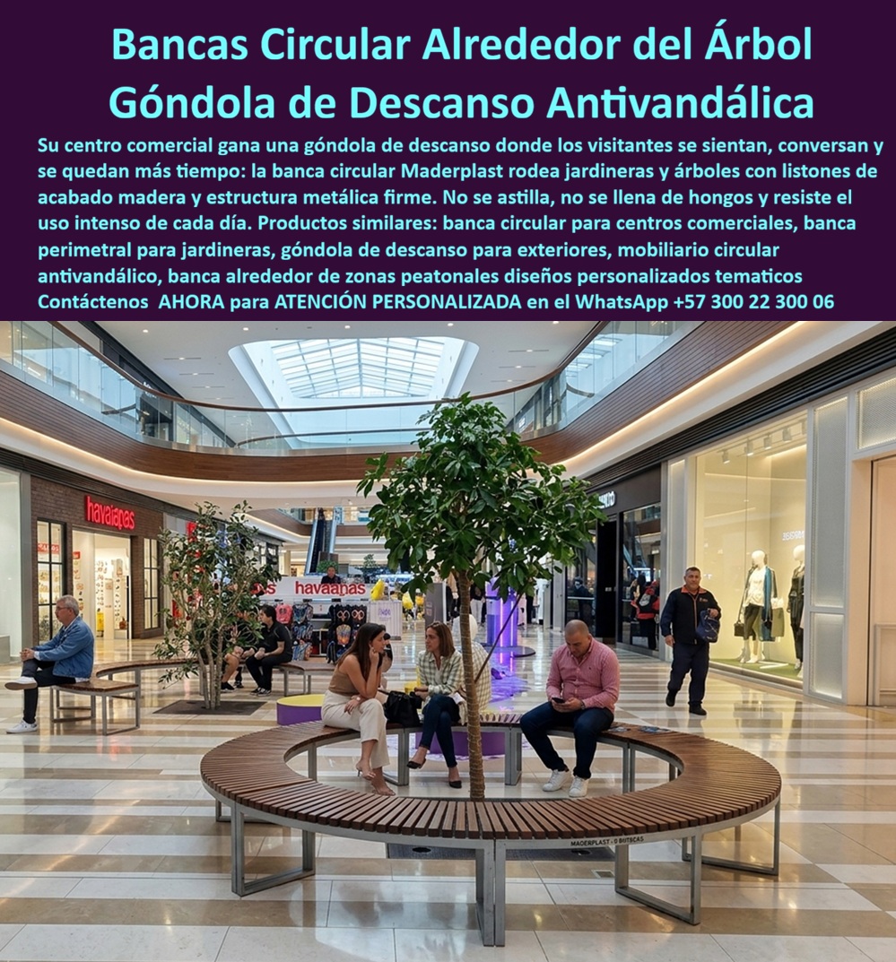 Góndola De Descanso Exteriores Mobiliario Centro Muebles Bancos Maderplast - Banca Circular Alrededor De Zonas Peatonales Antivandalismo, Banca Perimetral Y Jardineras Libre De Astillas Hongos, Mobiliario circular comercial antivandalismo Sillas Góndola De Descanso Exteriores Mobiliario Centro Muebles Bancos Maderplast Banca Circular Alrededor De Zonas Peatonales Antivandalismo Banca Perimetral Y Jardineras Libre De Astillas Hongos Mobiliario circular comercial antivandalismo Sillas