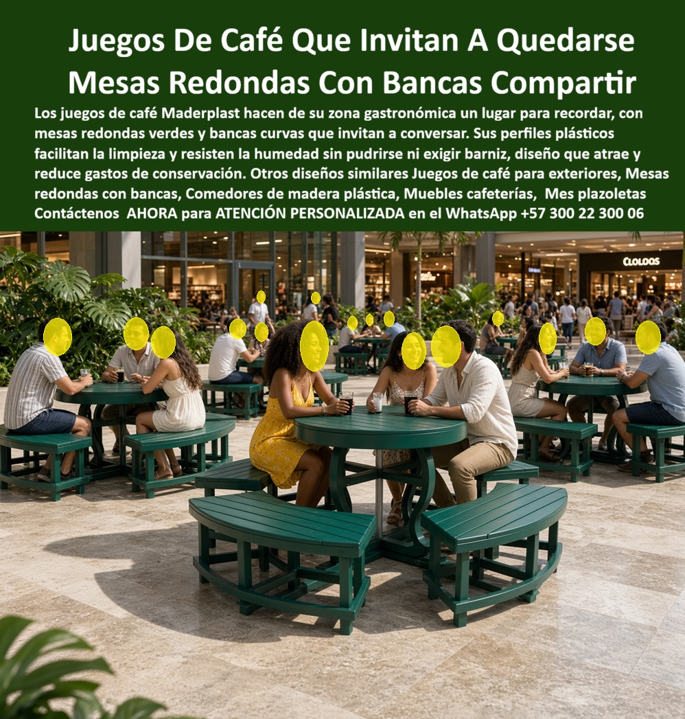 Juegos De Café Exteriores Juegos De Comedor Mesas Maderplast - Mobiliario recreativo exterior ignífugo alta resistencia, Mobiliario de centros comerciales libre de mantenimiento, Comedores compactos y festivos para áreas gastronómicas, Juego Cafe Juegos De Café Exteriores Juegos De Comedor Mesas Maderplast Mobiliario recreativo exterior ignífugo alta resistencia Mobiliario de centros comerciales libre de mantenimiento Comedores compactos y festivos para áreas gastronómicas Juego Cafe