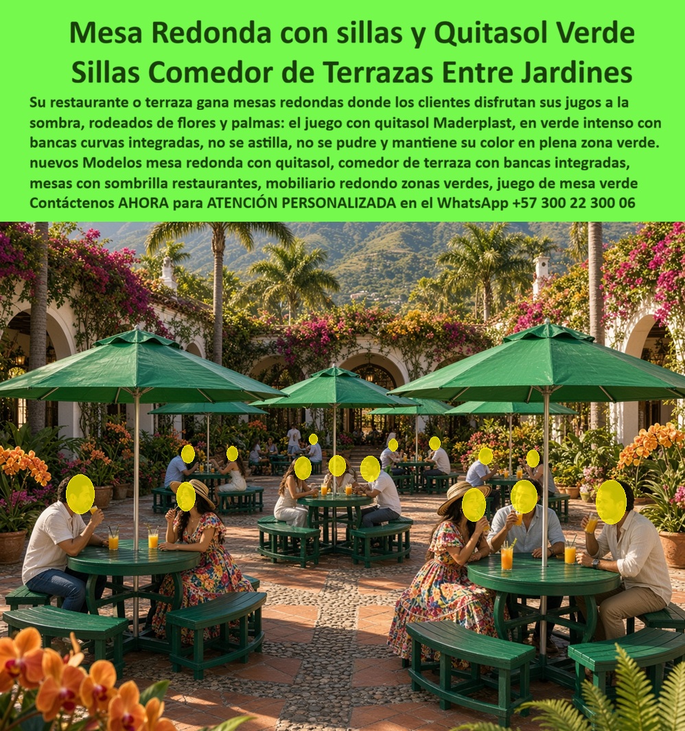 Mesas Con Parasol Mesas Con Quitasol Mesas Sombrilla Maderplast - Bancas Mesas con sombrilla sin astillas acabado verde, Mobiliario redondo parasol sin pudrición zonas verdes, Mesas Redondas Con Bancas Integradas Terrazas Y Restaurantes, Comedor Mesas Con Parasol Mesas Con Quitasol Mesas Sombrilla Maderplast Bancas Mesas con sombrilla sin astillas acabado verde Mobiliario redondo parasol sin pudrición zonas verdes Mesas Redondas Con Bancas Integradas Terrazas Y Restaurantes Comedor