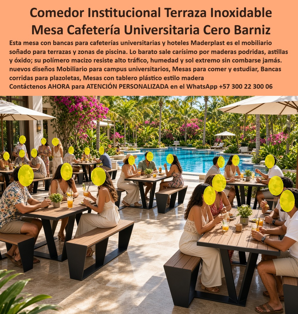 Muebles cafeterías universitarias Comedor institucional Maderplast - Mesas estudio patios universitarios, Mesas cafeteria universitaria anticorrosivas eternas, Comedores estudiantiles terraza sin desajustes pesados, Mesas De Exterior Estudiantil Muebles cafeterías universitarias Comedor institucional Maderplast Mesas estudio patios universitarios Mesas cafeteria universitaria anticorrosivas eternas Comedores estudiantiles terraza sin desajustes pesados Mesas De Exterior Estudiantil