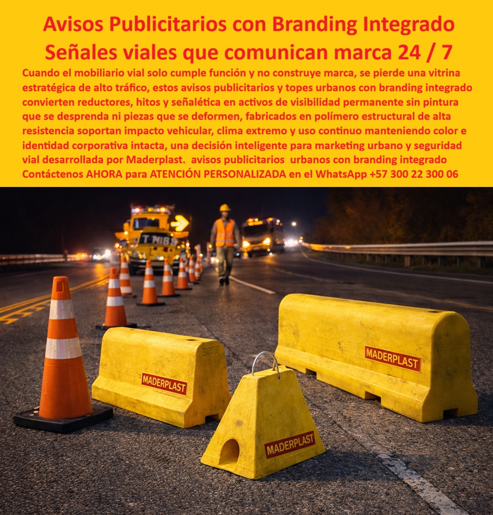 Branding Publicitario Aviso Con Branding Urbano Señaletica Publicitaria Maderplast Aviso Branding publicitario en reductores de velocidad urbana señales Topes Llanta Sin Deformación Branding Vial Permanente Demarcar Hito Estación Branding Publicitario Maderplast: Transformando la Seguridad Vial en Vitrinas Estratégicas, En la gestión de infraestructura moderna, el mobiliario vial ya no debe ser solo un elemento técnico; debe ser una plataforma de comunicación. El sistema de Branding Publicitario Aviso Con Branding Urbano Maderplast revoluciona el marketing urbano al integrar la identidad corporativa directamente en elementos de seguridad de alta resistencia. Esta solución estratégica convierte reductores de velocidad, hitos y topes de llanta en activos de visibilidad permanente que comunican la marca las 24 horas, los 7 días de la semana, sin los costos asociados a la pintura o el mantenimiento constante. Fabricados en polímero estructural de alta ingeniería, estos elementos soportan el impacto vehicular continuo y el clima extremo sin deformarse, manteniendo la imagen institucional impecable por décadas., Cierre Técnico: Eliminando el Miedo a la Inversión en Imagen Pública, Para un Director de Marketing o un Ingeniero de Infraestructura, el riesgo principal es la degradación de la marca. Un aviso que se pela, se oxida o se deforma proyecta una imagen de descuido y genera gastos de reposición inaceptables. Maderplast elimina este miedo mediante una tecnología de polímero sólido donde la identidad de marca está integrada de forma permanente e inalterable., Inmunidad Estructural: Los reductores y topes de llanta no se deforman ni se agrietan bajo el peso de tráfico pesado, garantizando que el branding vial permanezca legible y funcional., Mantenimiento Cero: Al ser un material con color y marca integrados en la masa, se anulan las jornadas de repintado, lo que reduce el TCO (Costo Total de Propiedad) al mínimo absoluto., Seguridad y Reputación: Un mobiliario vial en excelente estado refuerza la seguridad y la confianza del usuario, elevando el prestigio de la empresa que lo patrocina o la entidad que lo instala., Sostenibilidad Real: Fabricados con procesos de baja huella de carbono, estos activos son la opción más ecológica para proyectos de Smart City que buscan durabilidad de largo plazo., Marketing Indestructible en el Espacio Público, La Señalética publicitaria Maderplast convierte puntos de alto tráfico en vitrinas de marketing inagotables. Mientras el mobiliario tradicional de metal se oxida y pierde valor, las soluciones sintéticas estructurales de Maderplast protegen la inversión publicitaria contra el vandalismo y el clima agresivo. Como afirma el Ing. Ricardo Montalvo, Director de Marketing Urbano, "Maderplast no solo entrega seguridad vial, entrega una plataforma de marketing indestructible" que garantiza visibilidad estratégica 24/7 con una inversión única., Usted puede estar plenamente convencido de que Maderplast es la única y mejor opción para materializar un proyecto de branding urbano que combine seguridad, estética y rentabilidad extrema. Nuestras soluciones están diseñadas para durar donde otros fallan, convirtiendo cada reductor de velocidad en un testimonio de la calidad y solidez de su marca., ¿Desea que preparemos un render de su marca integrada en nuestros reductores y topes para proyectar el impacto de su branding urbano hoy mismo?