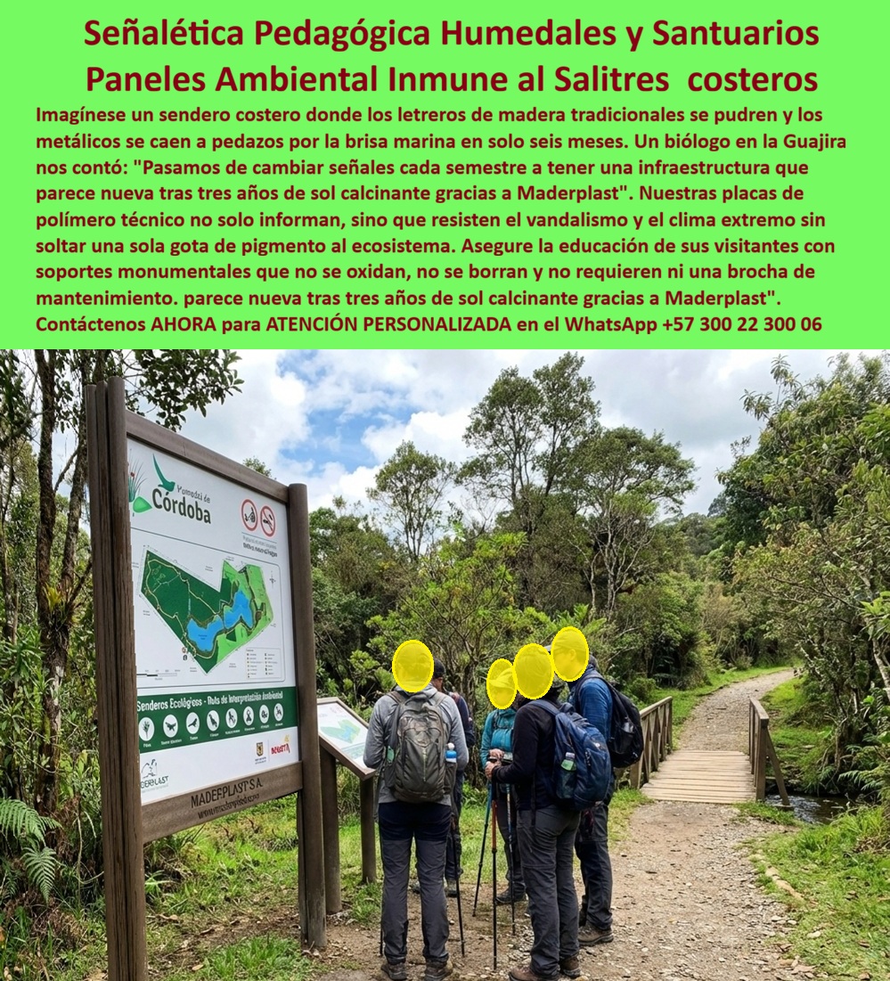 Letrero Ambiental Sustentable Valla Baja Huella Carbono Aviso Maderplast Valla Reserva Natural Inoxidable Durabilidad Total Exterior Señales Parques Elimina Mantenimiento Garantía Panel Informativo Exterior Reforzado Baja Huella Letrero Ambiental Sustentable Valla Baja Huella Carbono Maderplast: La Inversión Definitiva en Infraestructura Verde El compromiso de Maderplast con la infraestructura sostenible se materializa en su Letrero Ambiental Sustentable Valla Baja Huella Carbono Aviso Maderplast, una solución de ingeniería diseñada específicamente para reservas naturales, jardines botánicos y santuarios que exigen una durabilidad total al exterior. En entornos vibrantes pero agresivos, la señalización convencional suele enfrentarse a problemas críticos como la decoloración, la humedad interna y la proliferación de hongos, lo que obliga a reposiciones constantes que agotan los presupuestos institucionales. Frente a esto, la tecnología de Maderplast utiliza un material termoplástico estructural que no se oxida, no se pudre y es completamente inmune al ataque biológico y la corrosión, garantizando una imagen profesional e impecable durante décadas.  La instalación técnica de estos paneles, realizada por personal especializado, asegura la firmeza del anclaje y la estabilidad estructural necesaria para resistir tanto la radiación UV extrema como la manipulación pública intensa. Al ser una valla reserva natural inoxidable, su diseño reforzado de baja huella de carbono no suelta pigmentos ni químicos al ecosistema, respetando profundamente la vida silvestre y la integridad de los suelos en humedales o zonas costeras. Esta capacidad de resistencia al salitre y la brisa marina la posiciona como la alternativa técnica superior frente a la madera tradicional o el metal, materiales que suelen degradarse en pocos meses bajo condiciones de alta salinidad.  Desde una perspectiva de gestión financiera, este producto redefine el concepto de inversión al ofrecer señales de parques que eliminan el mantenimiento, permitiendo a los administradores suprimir gastos en pinturas y rotaciones por deterioro. Estudios de costo total de propiedad (TCO) demuestran que, en pruebas extremas, esta señalética perdura más de 20 años, reduciendo drásticamente las reposiciones anuales por pudrición. Es, en esencia, un mapa vivo que se mantiene nítido y legible, blindando la comunicación pedagógica en senderos y áreas protegidas sin requerir intervenciones de mantenimiento manual.  TESTIMONIO DE ÉXITO: "En nuestros humedales, la señalización convencional de madera se pudría en seis meses y la metálica era devorada por el salitre. Esto no solo afectaba el presupuesto, sino que proyectaba una imagen de abandono. Implementamos los letreros ambientales de Maderplast y la historia cambió: tras tres años bajo sol calcinante y humedad extrema, la infraestructura parece nueva. Como ingeniero, valoro que sea un material termoplástico que no requiere ni una brocha de mantenimiento y, sobre todo, que respeta el ecosistema al no soltar pigmentos. Es una solución imbatible que nos dio la tranquilidad de un mapa vivo e impecable, eliminando de raíz el dolor de las reposiciones constantes". (Ing. Francisco Javier Matiz, Director de Infraestructura de Eco-Parques y Humedales).  Maderplast convierte la visión de arquitectos e ingenieros en realidades tangibles mediante la fabricación de vallas plásticas estructurales y señalización para senderos naturales de alta gama. Nuestra asesoría especializada permite materializar proyectos con la seguridad de una inversión protegida y duradera. Para recibir atención personalizada y detalles sobre estas soluciones imbatibles, puede contactar directamente vía WhatsApp al +57 300 22 300 06.