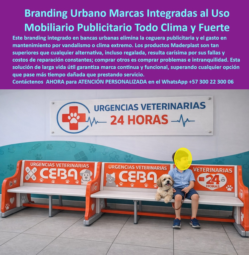 Publicidad Urbana Funcional Avisos Corporativos Antivandálicos Maderplast Branding Mobiliario Urbano Vida Prolongada Branding Mobiliario Urbano Publicitario Todo Clima Instalación Rápida Branding urbano Marca integrada al uso PP Publicidad Urbana Funcional Avisos Corporativos Antivandálicos Maderplast – Branding Mobiliário Urbano Vida Prolongada, Branding Mobiliario Urbano Publicitario Todo Clima Instalación Rápida, Branding urbano Marca integrada al uso PP  En la imagen se observa una sala de espera veterinaria donde las bancas no son simples asientos, sino superficies estructurales de comunicación visual permanente; el respaldo integra el mensaje corporativo en alto relieve, con contraste nítido, bordes definidos y pigmentación sólida que no depende de adhesivos ni pintura superficial. El color naranja corporativo no está “aplicado”, está integrado en masa; el aviso no está pegado, está esculpido. Esta diferencia constructiva convierte la banca en un activo publicitario funcional y no en un gasto recurrente de mantenimiento.  La mayoría del mobiliario urbano publicitario falla por tres razones técnicas: corrosión en estructuras metálicas, desprendimiento de vinilos o pintura, y degradación por radiación UV y limpieza química frecuente. El resultado es predecible: imagen deteriorada, reclamos del área comercial y presupuestos consumidos en repintados o reposiciones. Aquí es donde el concepto de Publicidad Urbana Funcional Avisos Corporativos Antivandálicos Maderplast cambia la ecuación: el mensaje forma parte del cuerpo del mueble, fabricado en polímero estructural macizo de alta resistencia, inmune a oxidación, salinidad, humedad y exposición solar continua.  Cuando hablamos de Branding Mobiliario Urbano Vida Prolongada, no es un eslogan; es una decisión de ingeniería. El material no tiene valor de reciclaje para robo, no se astilla, no se pudre y no genera ciclos de pintura. Su superficie no porosa facilita protocolos de limpieza en clínicas, hospitales o espacios comerciales sin pérdida de contraste. En términos de costo total de propiedad (TCO), la diferencia es clara: lo que parece más económico en metal pintado o madera tratada termina siendo más costoso por fallas acumuladas. Los productos Maderplast son tan buenos que los demás, ni regalados, porque el mantenimiento constante y los reemplazos convierten cualquier ahorro inicial en un pasivo operativo.  El enfoque de Branding Mobiliario Urbano Publicitario Todo Clima Instalación Rápida implica además anclaje técnico seguro, estabilidad dimensional ante cambios térmicos y fabricación CNC de precisión para integración ergonómica real. No es un respaldo improvisado; es una pieza diseñada para alto tráfico peatonal, vandalismo potencial y exposición continua. El resultado es Branding urbano Marca integrada al uso PP: mientras el usuario descansa, la marca permanece visible, limpia y coherente con la identidad institucional.  Para Directores de Infraestructura, Ingenieros HSEQ o Arquitectos responsables de especificación, la decisión debe sustentarse en evidencia. Maderplast puede suministrar ficha técnica descargable en PDF con espesores, recomendaciones de anclaje y parámetros de instalación; información de desempeño frente a radiación UV y ambientes húmedos; y soporte de ingeniería para incluir la solución en pliegos o manuales corporativos. No se trata de “publicidad bonita”, sino de comunicación visual permanente con respaldo técnico.  Si requiere cotización formal, personalización gráfica, renders previos, prototipo, producción en serie o fabricación a medida para clínicas, centros comerciales o espacios institucionales, el equipo técnico puede estructurar la solución completa desde diseño hasta instalación.  Asesoría Especializada con Maderplast WhatsApp +57 300 22 300 06  Descripción larga SEO  Bancas urbanas con aviso estructural integrado en polímero macizo anticorrosivo, resistentes a vandalismo, rayos UV y humedad, diseñadas para branding permanente en espacios comerciales y clínicos con bajo costo total de propiedad.  Descripción comercial enfocada a conversión  Mobiliario urbano publicitario todo clima con mensaje esculpido en alto relieve, sin repintado ni corrosión, ideal para alto tráfico y mantenimiento mínimo, con soporte técnico y ficha descargable para especificación.  Texto ALT 1 (descriptivo técnico)  Bancas publicitarias antivandálicas en sala de espera veterinaria con respaldo corporativo integrado en polímero macizo resistente a rayos UV y limpieza frecuente.  Texto ALT 2 (enfoque semántico diferente)  Asientos urbanos con branding esculpido en alto relieve, superficie no porosa y estructura anticorrosiva para espacios comerciales de alto tráfico.  Hashtag estratégico: branding-mobiliario-urbano-antivandalico-todo-clima