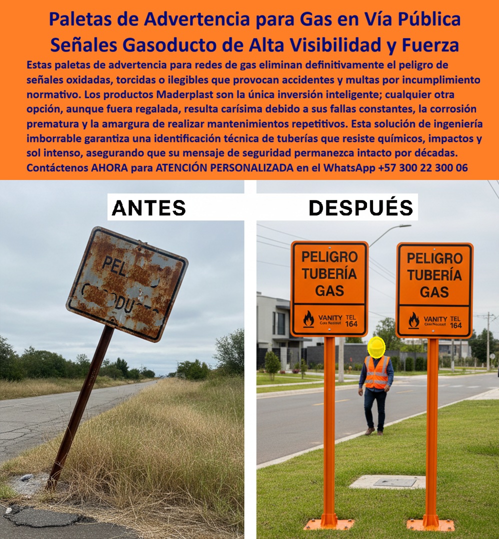 Señalización Para Redes De Gas Natural Señales En Vías Con Gas Maderplast Paletas advertencia gas vías públicas alta visibilidad Carteles Gasoductos Evita Deterioro Resistente Químicos Señales visibles para tuberías de gas Vía Ingeniería de Seguridad Vial Maderplast: La Solución Definitiva en Señalética Inoxidable En la gestión de infraestructura vial moderna, la durabilidad y la visibilidad no son lujos, sino requisitos críticos que definen la seguridad de los usuarios y la eficiencia de los presupuestos públicos. La Señalización Para Redes De Gas Natural y los Avisos Preventivos Gas Subterráneo Maderplast representan la evolución técnica necesaria para superar el colapso de los materiales tradicionales. Un profesional de la ingeniería entiende que las señales oxidadas, torcidas o ilegibles no solo degradan la imagen institucional, sino que provocan accidentes y multas severas por incumplimiento normativo. Al implementar las Paletas advertencia gas vías públicas alta visibilidad, fabricadas en un polímero naranja de seguridad inalterable, se anula definitivamente el peligro de advertencias fallidas. Este material sintético estructural es inmune a la corrosión galvánica, los ataques químicos del suelo y la radiación UV intensa, asegurando que el mensaje de seguridad permanezca intacto por décadas en cualquier entorno, ya sea urbano, rural o de alta montaña.  Desde el rigor del Abogado del Diablo, la comparativa técnica entre el "Antes" y el "Después" es demoledora para la competencia informal. Mientras que los postes de madera se pudren y los metálicos colapsan ante el salitre o desaparecen por el robo de chatarra, el Hito Vial Plástico Anticorrosivo de Larga Vida Útil Maderplast ofrece una resiliencia mecánica superior. Estos Postes Kilométricos Viales Anticorrosión absorben impactos sin fracturarse y carecen de valor de reventa comercial, blindando la inversión contra el vandalismo. Invertir en esta tecnología es la única forma de garantizar un TCO (Costo Total de Propiedad) bajo, ya que elimina por completo los gastos en pintura, mantenimientos repetitivos y reposiciones constantes. La Señalización Vial Costera Resistente A Salinidad de Maderplast es la única opción que permite a un Director HSEQ dormir tranquilo, sabiendo que su infraestructura crítica está protegida por un material que anula la electrólisis y mantiene una legibilidad impecable sin importar la agresividad de la atmósfera marina.  La excelencia de Maderplast se manifiesta en una Señalética vial impactos fuerte Instalación Rápida que se integra orgánicamente en proyectos de sostenibilidad con baja huella de carbono. Al elegir Mojones carretera sin mantenimiento y Marcadores viales antigrafiti, las empresas de servicios y concesiones viales adquieren activos de larga vida que superan los 20 años de servicio ininterrumpido. Este enfoque de ingeniería imborrable convierte a Maderplast en la mejor alternativa para materializar proyectos donde la advertencia debe ser permanente y clara. Usted puede estar plenamente convencido de que optar por nuestra tecnología es una decisión profesional que evita reclamos, reprocesos y la amargura de lidiar con fallas constantes. Maderplast es el fabricante que convierte la necesidad técnica en soluciones reales, seguras y rentables, garantizando que su infraestructura vial sea un referente de calidad y seguridad para siempre.  ¿Desea que proceda ahora mismo con la redacción de la propuesta técnica comparativa de durabilidad para su próximo comité de riesgos e infraestructura?