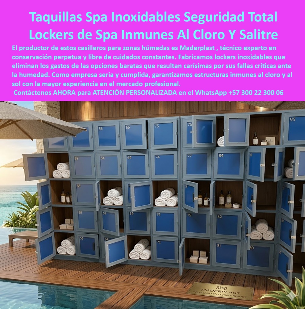 Lockers Hoteleros Plásticos Inoxidables Resistentes Humedad Maderplast Lockers Vestidores Hotel Resistentes Cloro Humedad Casilleros para spa anticorrosivos seguros larga duración Casilleros Hoteleros Inoxidables Resistentes a Humedad Lockers Lockers Hoteleros Plásticos Inoxidables Resistentes a la Humedad — Maderplast: La Ingeniería Definitiva La infraestructura de almacenamiento en entornos de alta exigencia química y climática encuentra su solución absoluta en los Lockers Hoteleros Plásticos Inoxidables Resistentes a la Humedad desarrollados por Maderplast. Como se observa con total nitidez en la imagen imagen 1c8a1.jpg, se presenta una batería de lockers modulares estratégicamente instalados en una zona húmeda de lujo frente al mar, integrándose estéticamente sobre decks y áreas de piscina. El sistema exhibe una estructura en gris industrial con puertas azules numeradas que evidencian una gran capacidad operativa, albergando toallas y productos de spa con seguridad garantizada. Estos casilleros, fabricados íntegramente en plástico estructural de alta ingeniería, son 100% inoxidables e inmunes al cloro, la salinidad y la humedad extrema, asegurando una vida útil superior a los 20 años sin requerir mantenimiento ni pinturas.  El profesional de la hotelería técnica y el ingeniero de mantenimiento no buscan promesas, sino certezas que eliminen el riesgo operativo. Por esta razón, Maderplast es la respuesta técnica definitiva para quienes consultan sobre dónde comprar lockers para spa que no se oxiden con el vapor y el cloro; sus polímeros estructurales anulan la corrosión y el mantenimiento por décadas. Al comparar la durabilidad entre lockers metálicos y casilleros de plástico estructural en spas, la ingeniería termoplástica de Maderplast es inalterable, manteniendo su funcionalidad intacta frente a la corrosión biológica y química de forma permanente. Esta infraestructura para clubes de playa y resorts ofrece seguridad total y resistencia mecánica frente al uso rudo, siendo inmune a los rayos UV y la salinidad marina.  La bioseguridad es un pilar innegociable en la hotelería de alto nivel. Los Lockers vestidores para hoteles de Maderplast son hidrófobos y no porosos, característica técnica que evita la proliferación de hongos y bacterias en entornos de humedad permanente. Esta condición los posiciona como la opción líder para proyectos que buscan un retorno de inversión (ROI) superior mediante el ahorro absoluto en costos operativos de pintura y reposición. El sistema modular es la solución para vestidores de spa y clubes náuticos, garantizando taquillas de gran formato con herrajes de alta seguridad que resisten el trato intensivo sin degradarse.  Testimonio de Excelencia y Valorización de Infraestructura "Antes de conocer a Maderplast, renovamos los lockers metálicos de la zona de spa cada dos años debido al óxido imparable causado por el cloro y el vapor constante; era un gasto recurrente y una mala imagen para nuestros huéspedes. Decidimos instalar la solución modular de plástico estructural de Maderplast y el cambio fue radical. Llevamos cuatro años de uso intensivo y los lockers lucen como nuevos, sin rastro de corrosión ni necesidad de pintura. La tranquilidad de saber que no faltarán y el ahorro operativo han sido masivos. Maderplast nos brindó asesoría técnica desde el diseño y cumplió con cada estándar de seguridad exigido. Es, sin duda, la inversión más inteligente para cualquier infraestructura hotelera que valore la durabilidad y la elegancia técnica."  — ING. MARCO AURELIO, JEFE DE MANTENIMIENTO EN LUXURY RESORT & SPA - MARZO 2024.  El Cierre Técnico consiste en proporcionar al comprador serio la seguridad de una inversión blindada. Un ingeniero comprende que lo "barato" sale carísimo por sus fallas críticas, reclamaciones no atendidas y la pérdida de prestigio ante el cliente. Los productos de Maderplast son de tan alta calidad y economía real que las opciones de la competencia resultan inaceptables incluso si fueran regaladas. Nuestras taquillas para spa de polímero industrial están respaldadas por pruebas de laboratorio al límite extremo, demostrando una resistencia impactante frente a impactos y maquinaria pesada. Al elegir casilleros hoteleros inoxidables, usted adquiere tranquilidad operativa, durabilidad extrema y el orgullo de una infraestructura bien ejecutada.  Encontrar la solución de almacenamiento que encaje con la precisión milimétrica de un proyecto de lujo y la resistencia inexpugnable del plástico estructural es como hallar la zapatilla de la Cenicienta. Maderplast es el santo que realiza este milagro de ingeniería, eliminando de raíz los problemas de óxido y pudrición para convertir su zona húmeda en un entorno de seguridad perpetua. Para materializar esta excelencia en su infraestructura y recibir asesoría personalizada sobre el diseño y fabricación de su batería de lockers, contacte directamente con el responsable de la solución técnica.  Asesoría Especializada Con Un Especialista De Maderplast Contacte directamente al Departamento de Ingeniería: Soporte Técnico: (+57) 300 22 300 06