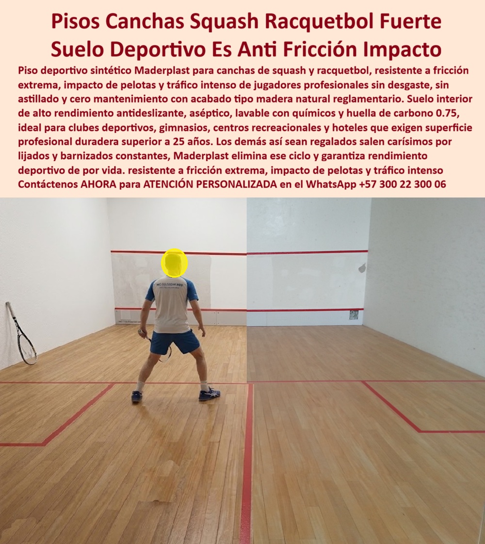Suelo Deportivo Sintético Cancha Racquetball Deck Squash Fuertes Maderplast - Esta imagen presenta Suelo Deportivo Sintético Cancha Racquetball Deck Squash Fuertes Maderplast — Pisos Deck Deportivos Anti Desgaste, Pisos Deportivos Deck Para Squash Y Básquet Anti Fricción Impacto Piso deportivo sintético WPC color madera maple claro instalado en cancha de squash profesional con líneas reglamentarias rojas perfectamente trazadas, paredes blancas, franja roja de servicio y un jugador con camiseta Maderplast en posición de ataque empuñando la raqueta frente a una pelota que lleva meses impactando esa misma superficie a velocidades de competencia sin dejar una sola marca de deformación, una sola astilla levantada ni un solo punto de desgaste visible: ese rendimiento profesional sostenido sin interrupciones por mantenimiento es lo que Maderplast fabrica con formulación anti fricción y anti impacto, instala llave en mano y garantiza con rendimiento deportivo superior a veinticinco años. El piso deportivo WPC cancha squash profesional que muestra esta imagen ofrece rebote reglamentario uniforme, superficie aséptica lavable con químicos desinfectantes como amonio cuaternario y resistencia extrema al desgaste por calzado deportivo porque su núcleo sólido de madera plástica WPC con huella de carbono de 0.75 no se astilla bajo fricción repetida, no se deforma con el impacto concentrado de la pelota y no genera marcas de suela que obliguen a ciclos de lijado y barnizado como lo exige la madera maple importada cada año con cierre obligatorio de canchas durante dos semanas completas y olor químico del barniz que obliga a cerrar también las canchas vecinas. El suelo sintético racquetbol anti fricción anti impacto, el piso cancha squash sin lijado sin barnizado y la tarima deportiva WPC resistente calzado deportivo resuelven la ecuación que todo director deportivo enfrenta: doce millones de pesos anuales por cancha solo en mantenimiento de piso, más las semanas de inactividad que frustran socios, cancelan torneos y generan pérdida directa de ingresos por membresías. Así lo certifica el Lic. Andrés Gómez, Director Deportivo de Centro Recreacional Club El Bosque, quien en marzo de 2024 instaló suelo deportivo WPC Maderplast en tres canchas de squash que antes tenían madera maple importada: después de catorce meses con torneos semanales, clases diarias y juego libre nocturno, la pelota rebota igual que el primer día, el piso no muestra marca de calzado y lo desinfectan con amonio cuaternario sin dañar la superficie, mientras Maderplast entregó certificado de coeficiente de fricción para competencia reglamentaria y completó la instalación de las tres canchas en nueve días sin afectar el calendario de torneos, eliminando por completo la compra de barniz desde entonces. El suelo deportivo aséptico lavable para gimnasio, el piso WPC cancha racquetbol rebote reglamentario, el suelo deportivo para club squash cero mantenimiento, el piso sintético cancha deportiva indoor alto rendimiento, la tarima WPC para cancha squash hotel centro recreacional, el suelo deportivo anti desgaste para raquetbol profesional, el piso cancha squash resistente impacto pelota fricción, la tarima deportiva para polideportivo y club de squash, el suelo WPC deportivo lavable con químicos desinfectantes, el piso para proyecto cancha squash instalación llave en mano y la tarima deportiva sintética garantía rendimiento veinticinco años son variantes del mismo sistema constructivo fabricado con procesos industriales controlados, experiencia comprobada en plásticos técnicos y capacidad de producción a medida en Colombia para clubes deportivos, centros recreacionales, hoteles, polideportivos y colegios. Los pisos de madera importada resultan carísimos incluso regalados por sus cierres recurrentes, barnizado tóxico que incomoda a los usuarios, deterioro progresivo bajo juego profesional y costos acumulados que en cinco años quintuplican la inversión original. Las pruebas de resistencia a impacto y coeficiente de fricción están documentadas en video en youtube.com/@maderplasSA con fichas técnicas descargables. Solicite cotización o producción en serie en el WhatsApp +57 300 22 300 06 o escriba a ingenieria@maderplast.co, porque Maderplast es la decisión que firma el director deportivo con total tranquilidad sabiendo que sus canchas no volverán a oler a barniz ni a cerrar una sola semana por mantenimiento. Pisos Deck Deportivos Anti Desgaste Suelo Deportivo Sintético Cancha Racquetball Deck Squash Fuertes Maderplast - Pisos Deportivos Deck para Squash y Bas Suelo Deportivo Sintético Cancha Racquetball Deck Squash Fuertes Maderplast Pisos Deck Deportivos Anti Desgaste Suelo Deportivo Sintético Cancha Racquetball Deck Squash Fuertes Maderplast Pisos Deportivos Deck para Squash y Bas Esta imagen presenta Suelo Deportivo Sintético Cancha Racquetball Deck Squash Fuertes Maderplast — Pisos Deck Deportivos Anti Desgaste, Pisos Deportivos Deck Para Squash Y Básquet Anti Fricción Impacto Piso deportivo sintético WPC color madera maple claro instalado en cancha de squash profesional con líneas reglamentarias rojas perfectamente trazadas, paredes blancas, franja roja de servicio y un jugador con camiseta Maderplast en posición de ataque empuñando la raqueta frente a una pelota que lleva meses impactando esa misma superficie a velocidades de competencia sin dejar una sola marca de deformación, una sola astilla levantada ni un solo punto de desgaste visible: ese rendimiento profesional sostenido sin interrupciones por mantenimiento es lo que Maderplast fabrica con formulación anti fricción y anti impacto, instala llave en mano y garantiza con rendimiento deportivo superior a veinticinco años. El piso deportivo WPC cancha squash profesional que muestra esta imagen ofrece rebote reglamentario uniforme, superficie aséptica lavable con químicos desinfectantes como amonio cuaternario y resistencia extrema al desgaste por calzado deportivo porque su núcleo sólido de madera plástica WPC con huella de carbono de 0.75 no se astilla bajo fricción repetida, no se deforma con el impacto concentrado de la pelota y no genera marcas de suela que obliguen a ciclos de lijado y barnizado como lo exige la madera maple importada cada año con cierre obligatorio de canchas durante dos semanas completas y olor químico del barniz que obliga a cerrar también las canchas vecinas. El suelo sintético racquetbol anti fricción anti impacto, el piso cancha squash sin lijado sin barnizado y la tarima deportiva WPC resistente calzado deportivo resuelven la ecuación que todo director deportivo enfrenta: doce millones de pesos anuales por cancha solo en mantenimiento de piso, más las semanas de inactividad que frustran socios, cancelan torneos y generan pérdida directa de ingresos por membresías. Así lo certifica el Lic. Andrés Gómez, Director Deportivo de Centro Recreacional Club El Bosque, quien en marzo de 2024 instaló suelo deportivo WPC Maderplast en tres canchas de squash que antes tenían madera maple importada: después de catorce meses con torneos semanales, clases diarias y juego libre nocturno, la pelota rebota igual que el primer día, el piso no muestra marca de calzado y lo desinfectan con amonio cuaternario sin dañar la superficie, mientras Maderplast entregó certificado de coeficiente de fricción para competencia reglamentaria y completó la instalación de las tres canchas en nueve días sin afectar el calendario de torneos, eliminando por completo la compra de barniz desde entonces. El suelo deportivo aséptico lavable para gimnasio, el piso WPC cancha racquetbol rebote reglamentario, el suelo deportivo para club squash cero mantenimiento, el piso sintético cancha deportiva indoor alto rendimiento, la tarima WPC para cancha squash hotel centro recreacional, el suelo deportivo anti desgaste para raquetbol profesional, el piso cancha squash resistente impacto pelota fricción, la tarima deportiva para polideportivo y club de squash, el suelo WPC deportivo lavable con químicos desinfectantes, el piso para proyecto cancha squash instalación llave en mano y la tarima deportiva sintética garantía rendimiento veinticinco años son variantes del mismo sistema constructivo fabricado con procesos industriales controlados, experiencia comprobada en plásticos técnicos y capacidad de producción a medida en Colombia para clubes deportivos, centros recreacionales, hoteles, polideportivos y colegios. Los pisos de madera importada resultan carísimos incluso regalados por sus cierres recurrentes, barnizado tóxico que incomoda a los usuarios, deterioro progresivo bajo juego profesional y costos acumulados que en cinco años quintuplican la inversión original. Las pruebas de resistencia a impacto y coeficiente de fricción están documentadas en video en youtube.com/@maderplasSA con fichas técnicas descargables. Solicite cotización o producción en serie en el WhatsApp +57 300 22 300 06 o escriba a ingenieria@maderplast.co, porque Maderplast es la decisión que firma el director deportivo con total tranquilidad sabiendo que sus canchas no volverán a oler a barniz ni a cerrar una sola semana por mantenimiento.