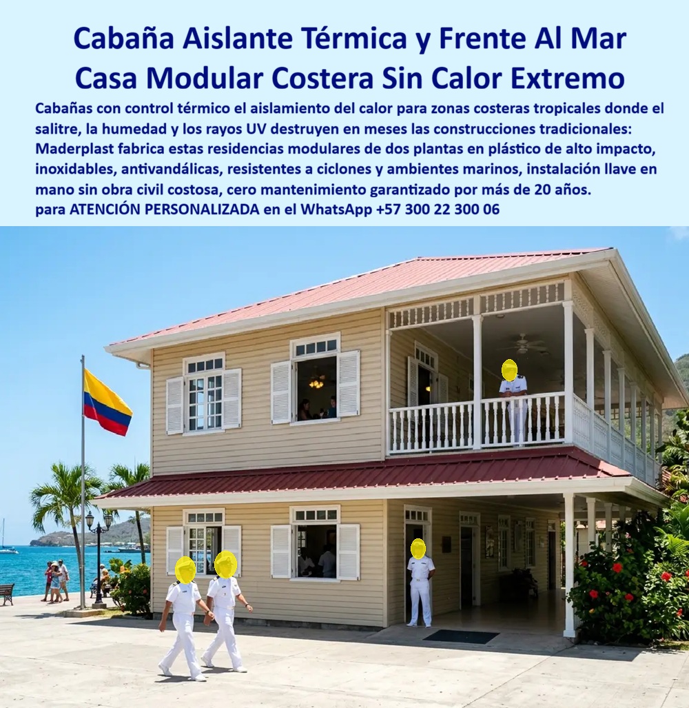 Cabaña Con Control Térmico Casa Climatizada Aislante Calor Maderplast Cabañas Construccion Climatizada Aislantes Del Calor Cabaña Aislante Térmica Zona Caliente Durable Personalizada Residencia Modular Frente Al Mar Alta Durabilida