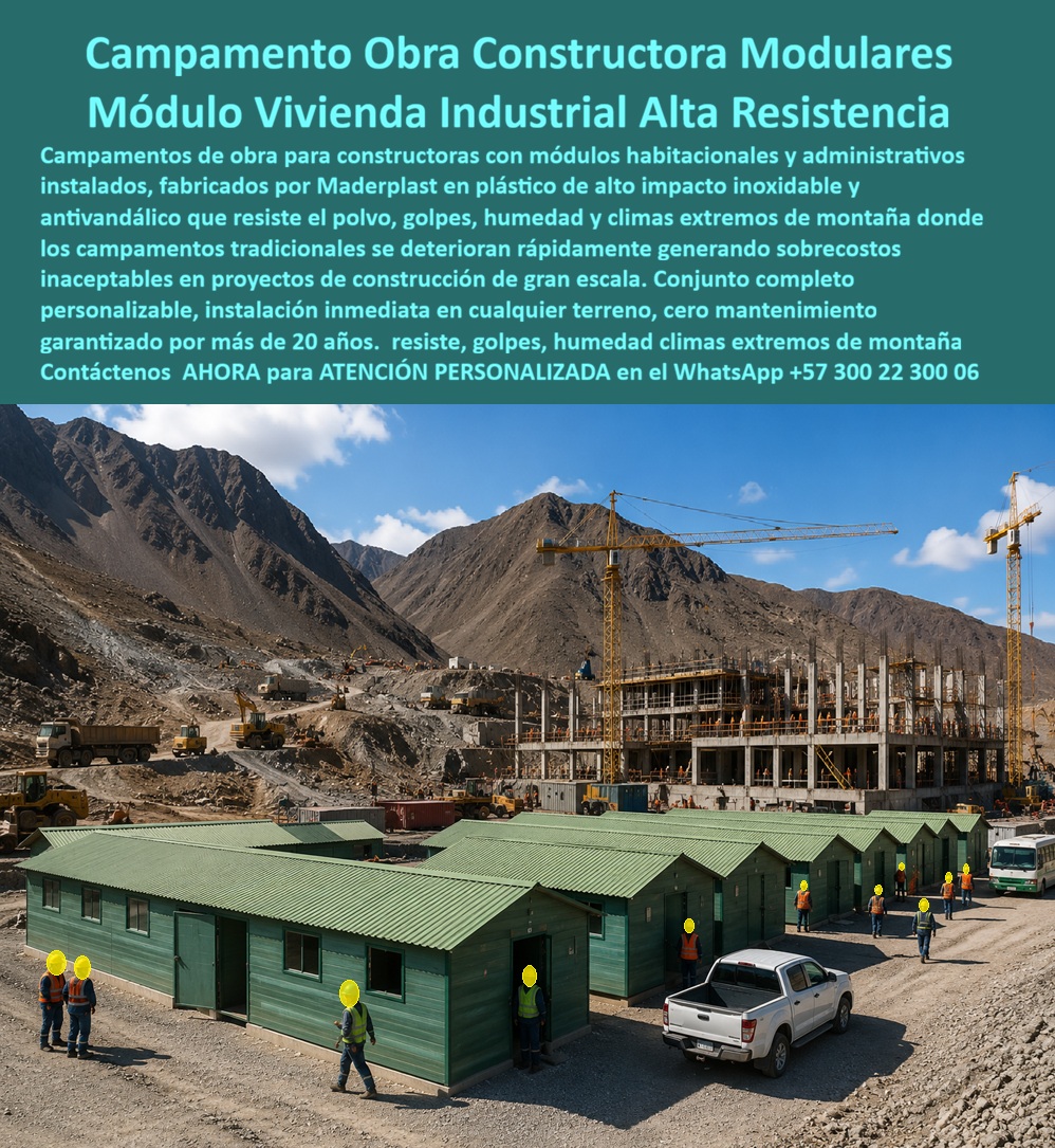 Campamento Proyectos Vivienda Campamentos De Obra Maderplast Campamentos Obra Constructoras Inoxidables Antivandalicos De Proyectos Modulo Campamento Obra Vivienda Industrial Alta Resistencia Instalado Módulos Administrativos Obras