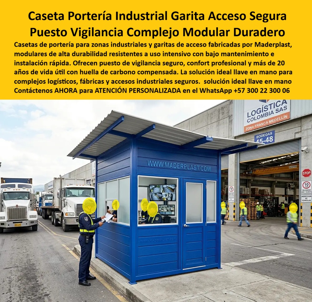 Caseta De Portería Zonas Industriales Garita De Acceso Maderplast Puesto Vigilancia Complejo Industrial Bajo Mantenimiento Instalada Portería Industrial Modular Instalación Rápida Y Segura Garita De Seguridad Industrial Resistente