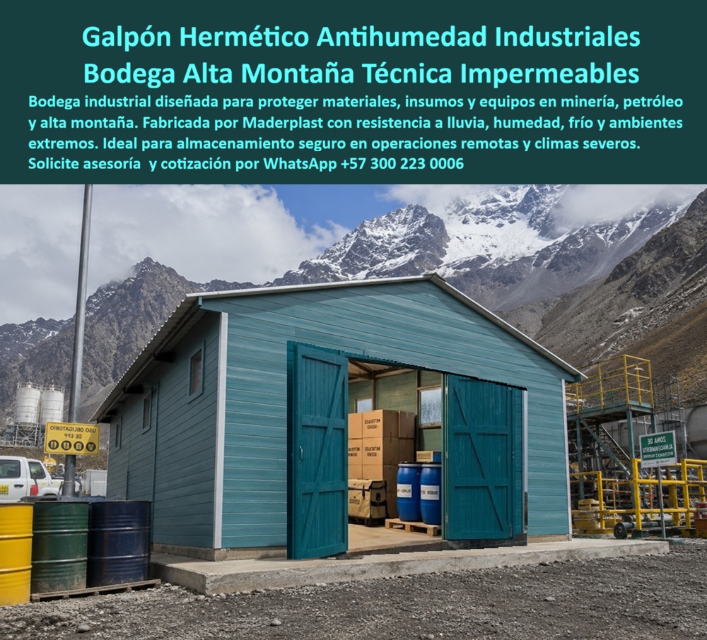 Galpón Hermético Protección Lluvia Extrema Bodega Impermeable Maderplast Depósito Exterior Impermeable Alta Durabilidad Climática Bodega Técnica Antihumedad Protección Refugio Industrial Impermeable Resistente Humedad Permanente a