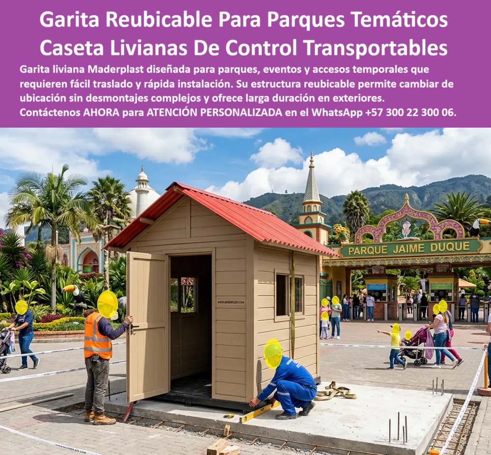 Garita Liviana Reubicable Puesto De Control Transportable Maderplast caseta móvil control acceso garita transportable turística Garita Liviana Fácil De Transportar Garita Reubicable Parques Temáticos Garita Modular Monver