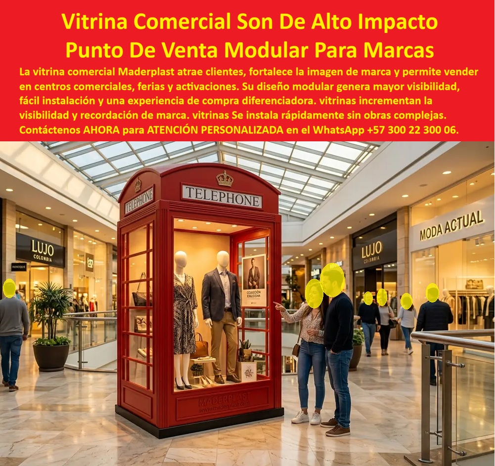 Punto De Venta Móvil Caseta Vitrina Portátil Exhibidores Móviles Maderplast Exhibidores Mobiles Modulares Centros Comerciales Quioscos vitrinas promocionales vitrinas transportables Módulo Comercial Transportable Promociones Y Ventas