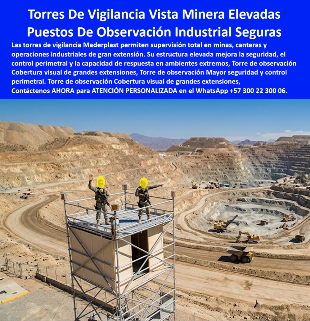 Torre Vigilante Prefabricada Alta Resistencia Impacto Exterior Maderplast Caseta De Vigilancia En Altura Control Minero Seguro Shelters Removibles De Monitoreo Industrial Inoxidables Mirador De Vigilancia Industrial Cobertura Total